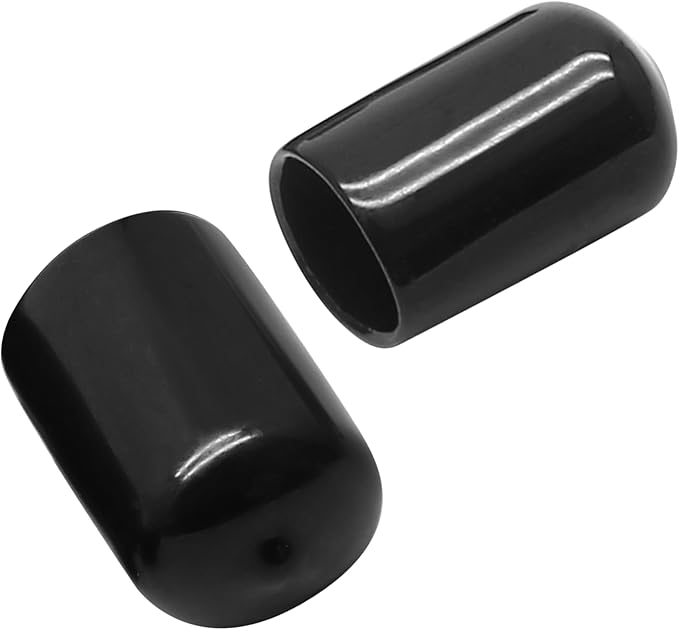24 Pcs Round Rubber End Caps, 5/8" (16mm) ID Vinyl Flexible Screw Thread Protectors, Black Bolt End Caps for Metal Tubing Rod Bolt - Image 6