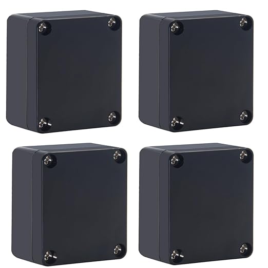 Project Box IP65 Waterproof Junction Box ABS Plastic Electrical Boxes DIY Electronic Project Case Power Enclosure 2.5”x2.3”x1.3” by Raculety