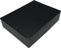 Lineco, 9x12x3 Museum Storage Box, Removable Lid and Drop Front Design. Archival Acid-Free with Metal Edge. Storing for Photos, Documents, Prints, DIY, Black by Lineco