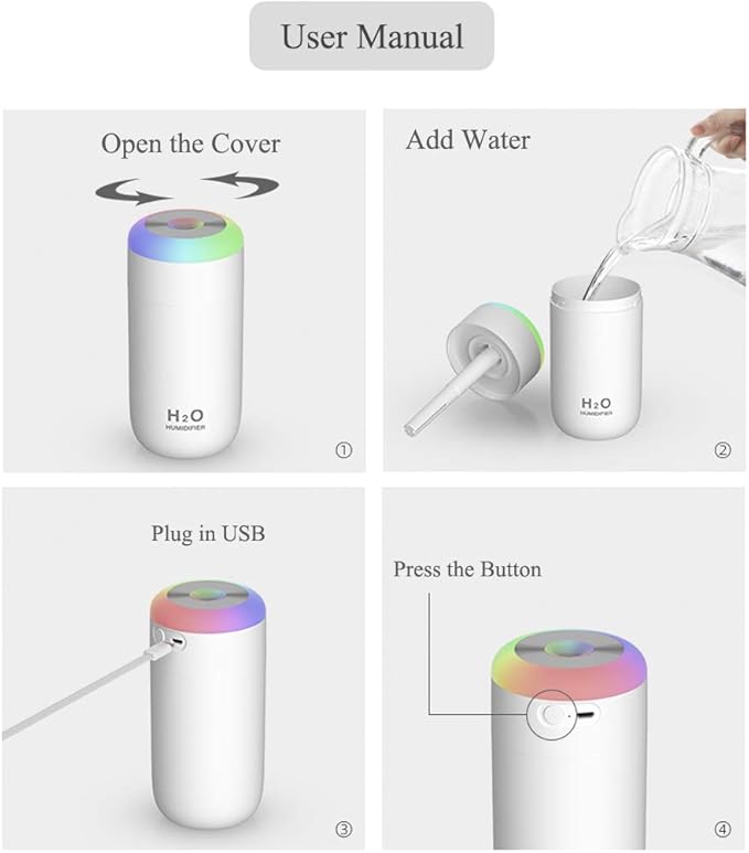 Plant Humidifier indoor, 350ml Humidifier for plant, desk, portable, travel (Cyan) - Image 9