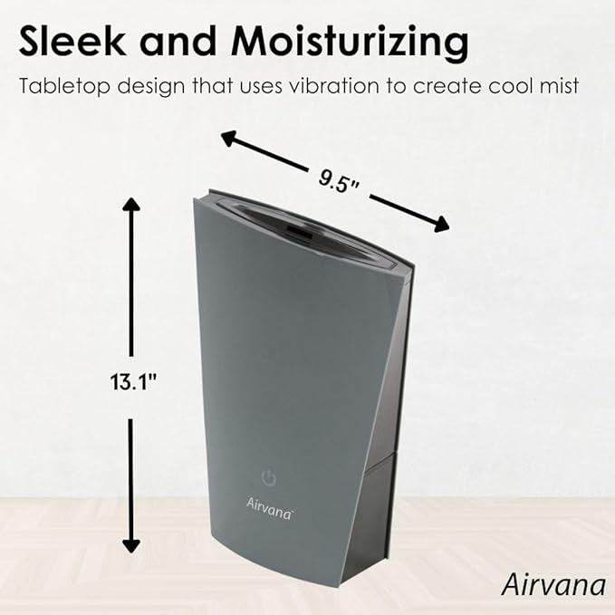 Airvana 1.3L Ultrasonic Cool Mist Humidifier, Black - Image 2