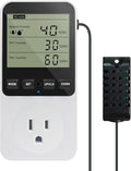 KETOTEK Humidity Controller Outlet Plug with Sensor, Digital Humidistat Switch 120V with Alarm for Greenhouse Mushroom Humidifier Dehumidifier by KETOTEK