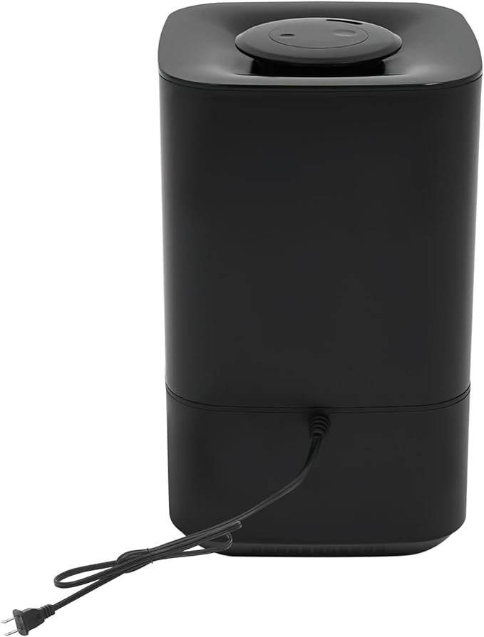 Humidifiers for Bedroom 6L Large Room, Cool & Warm Mist Ultrasonic Humidifier with Filter & Water Level Window, 280ml/h, 360° Nozzle, 20-40dB, Humidity Control 45%-90%, for Baby/Nursery/Office, Black - Image 5