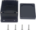 Outdoor Waterproof Junction Box IP67 Project Box ABS Black Electrical Boxes Electronic Enclsoure with Mounting Ear for DIY Project 4.5 x 3.5 x 2.2 inch (115x90x55mm) by Otdorpatio