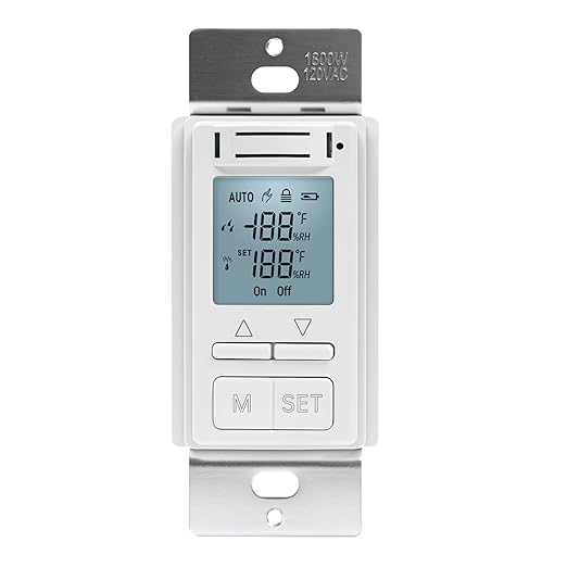 Humidity Sensor Switch, Ortis in-Wall Bathroom Fan Automated Control Switch, Air Moisture Detection, Neutral Wire Required, 120V/220V, Keep Your Room Dry by SafeEfficientToolSwitches