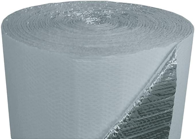 (24inch x 50ft) NASATECH White / Foil Double Bubble (XTemp) Reflective Insulation Radiant Barrier Roll : Metal Building Basement Vapor Barrier Pole Barn Crawlspace Walls Etc - R8 - Image 7