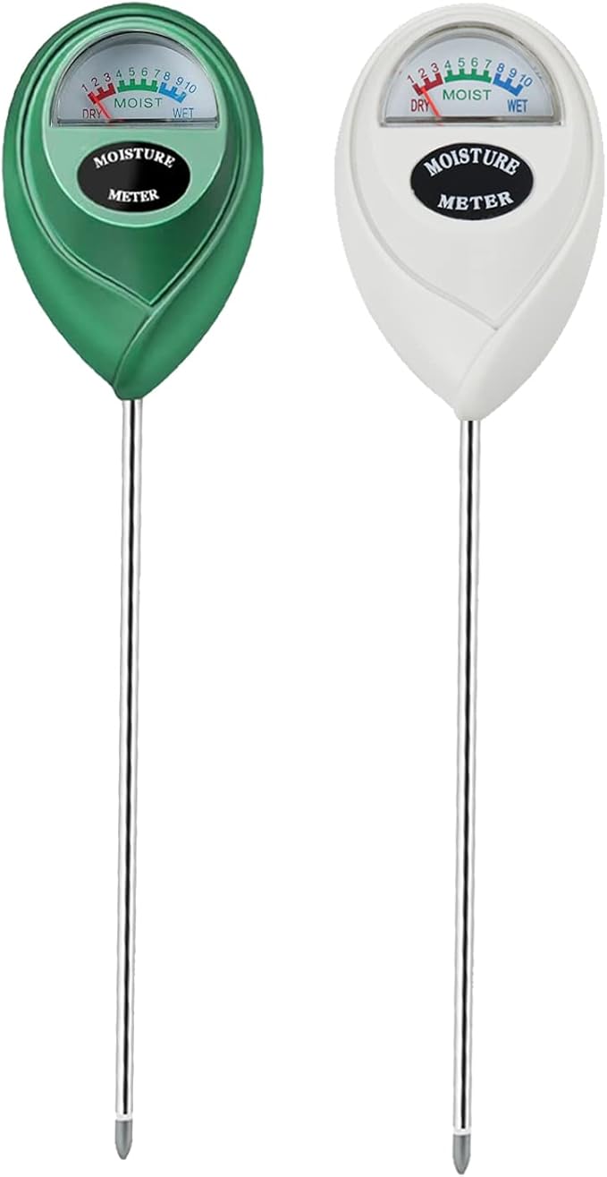 Soil Moisture Meter, 2 Pack Soil Moisture Monitor for House Plants, Soil Hygrometer Moisture Sensor for Indoor & Outdoor, Garden, Farm, Lawn Plant Care, No Battery Needed(Green + White) by Censinda
