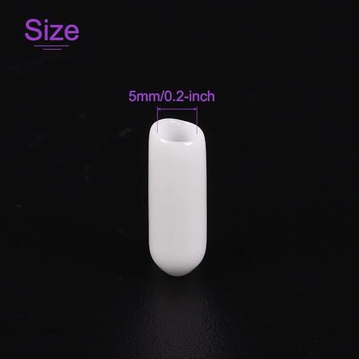 DMiotech 100 Pack 5mm ID White Screw Thread Protectors Rubber End Caps Bolt Covers for Screw Bolt Furniture Pipe - Image 4
