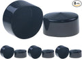Acocony 3 Inch Rubber Cap Round Rubber End Caps PVC Flexible Protector Plastic Plugs for Round Holes Black Pack of 8 by Acocony