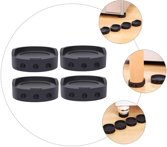 ARTIBETTER 8pcs Vibration Pads for Washer Non-Skid Protector Mat for Dryer Machine Floor Protectors for Washing Machine Table Leg Slip Mats - Image 2