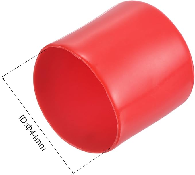 uxcell 20pcs Rubber End Caps 44mm ID Vinyl Round Tube Bolt Cap Cover Thread Protectors Red - Image 3