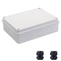 Junction Box Dustproof Waterproof IP65 ABS Plastic Electrical Boxes, Indoor & Outdoor Electrical Power Cord Enclosure Universal Project Box DIY Case White 10 x 7.9 x 3.1 inch (255x200x80mm) by LuSumtly