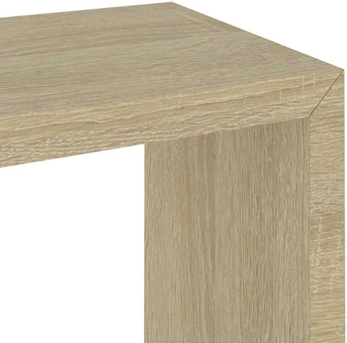 vidaXL Set of 3 Sonoma Oak Wall Cube Shelves - Modern, Durable MDF Floating Shelves for Display and Storage, Easy Installation - Image 5