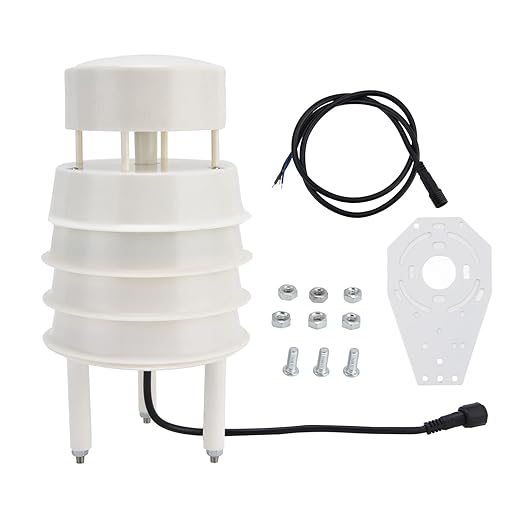 Temperature and Humidity Detector Wind Direction Sensor Ultrasonic Integrated Weather Station Highly Accurate Multifunctional Lightweight for Environmental Monitoring ABS Material by Unknown
