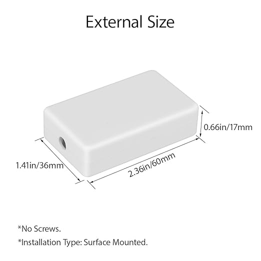 LeMotech Project Box 10 Pieces ABS Plastic Electrical Project Case Small Junction Box for Electronics White 2.36 x 1.42 x 0.67 inch (60 x 36 x 17 mm) - Image 3