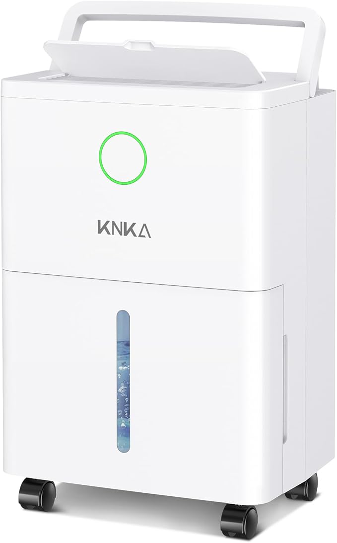 KNKA 1600 sq.ft Dehumidifier for Basement, 21 Pint Dehumidifiers for Home with Drain Hose, Continuous Drainage, Washable Filter, Intelligent Humidistat for Bedroom, Bathroom, Large Room by KNKA