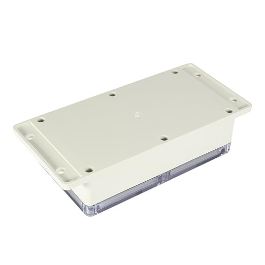 ABS Plastic Junction Box, Dustproof Weatherproof IP65 Electrical Box - Universal Project Enclosure Pale Pale Grey, with PC Transparent/Clear Cover and Fixed Ear 6.2"x3.5"x1.8"(158x90x46mm) - Image 4