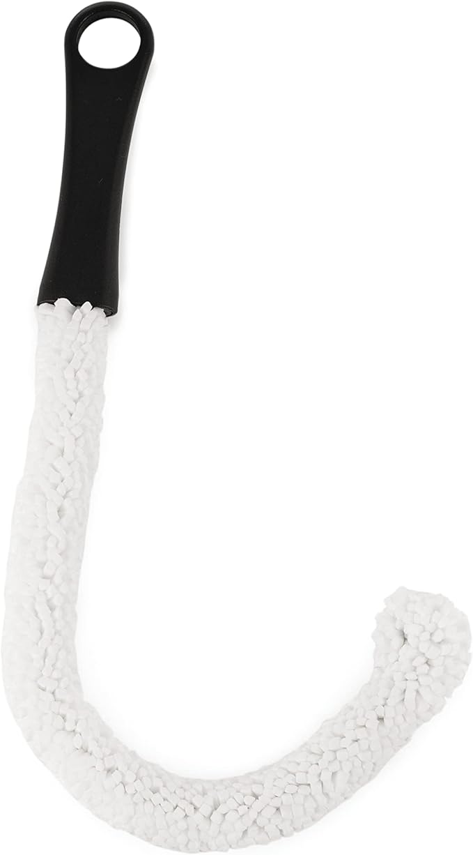 True Decanter and Growler Brush Multipurpose Glassware Cleaner, No-Scratch High-Tensile Foam Reusable Cleaning Accessory with Ergonomic Handle, White by True
