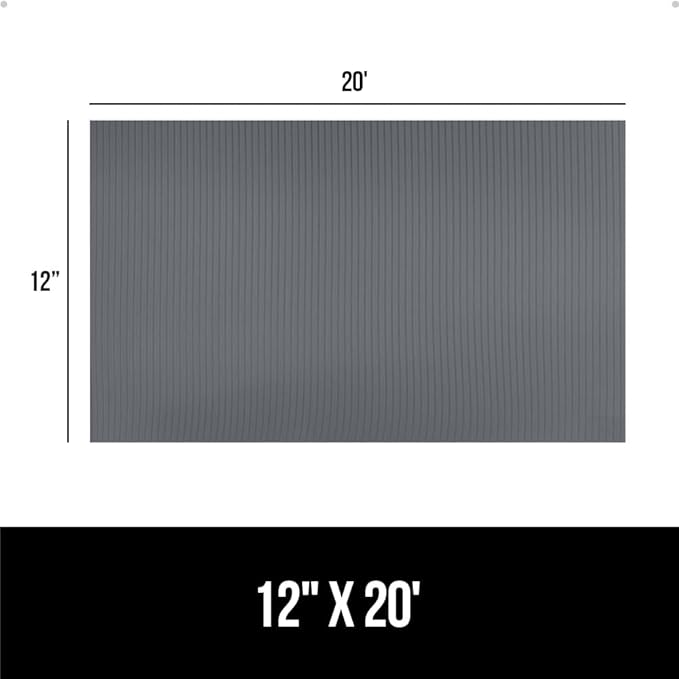 GORILLA GRIP DuraGuard Shelf Liner, Non-Adhesive Cabinet Liners for Kitchen Drawers, Shelves, Refrigerator, Pantry Storage, Bathroom Closet, Durable Waterproof BPA Free Ribbed Plastic, 12x20 Gray - Image 8