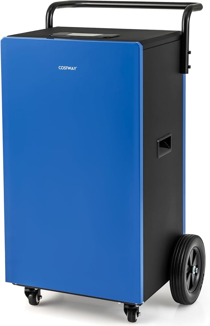 COSTWAY 215 Pint Commercial Dehumidifier, 8,000 Sq.Ft Industrial Dehumidifier with Drain Hose, 24H Timer & 4 Wheels, Ideal for Basement, Warehouse, Job Sites, Water Damage Restoration by COSTWAY