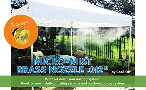 Micro-Mist Nozzle- Garden & Patio Misting System, Cooling Brass Nozzles with 0.012 Inch Size & 10/24 Inch Thread (Pack of 5) - Image 7