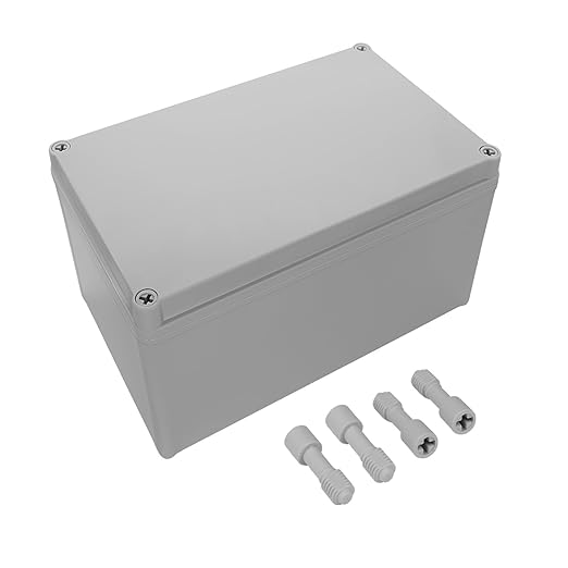 LeMotech IP67 Waterproof Junction Box ABS Plastic Project Box Dustproof Electrical Box Outdoor Enclosure for Electronics DIY Case Gray 9.8X 5.9X 5.1 inch(250mmx 150mmx 130mm) by LeMotech