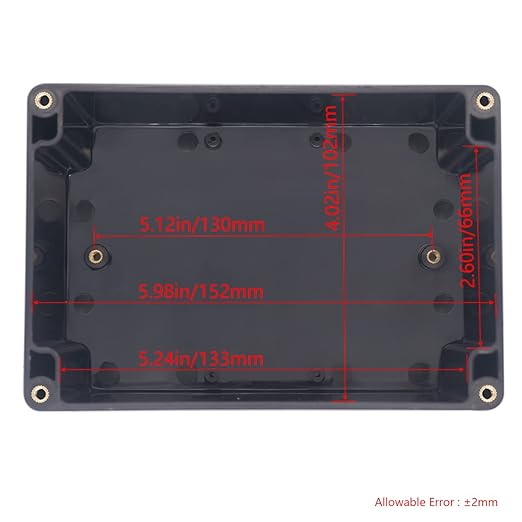 Project Box IP65 Waterproof Junction Box ABS Plastic Electrical Boxes DIY Electronic Project Case Power Enclosure 6.3x4.33x3.54 inch (160 x 110 x90 mm) - Image 3