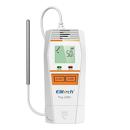 Tlog 100EC Environmental Logger/Temperature & Humidity Data Logger (Range: -85℃ to 150℃/ -121℉ to 302℉)/ Temperature Recorder – Multi‑Channel Temp & Humidity Recorder, Alarm Function by InstrukartHoldings