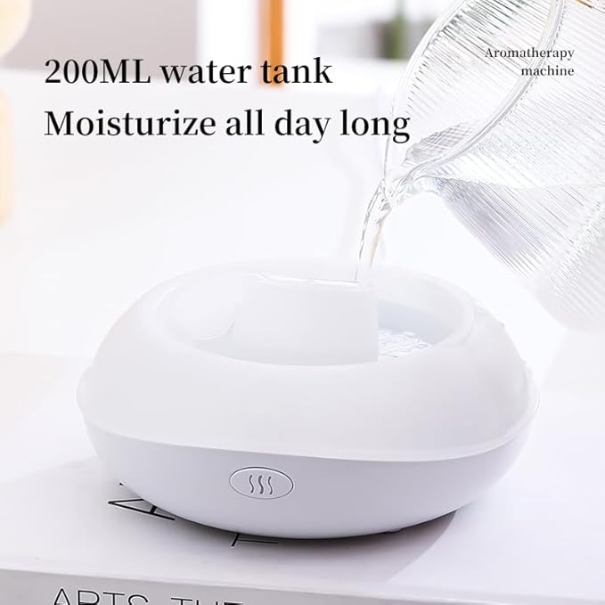 Essential Oil Diffusers Ultrasonic UFO Aromatherapy Diffuser, Ultrasonic Diffuser, Cool Mist Humidifier, 7 Colors LED Lights Changing for Home, Office, Spa 200ml (Black) - Image 5