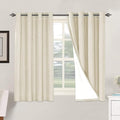 H.VERSAILTEX 100% Blackout Curtains for Bedroom Thermal Insulated Linen Textured Curtains Heat and Full Light Blocking Drapes Living Room Curtains 2 Panel Sets, Bleached Sand, 52x54 Inch by HVERSAILTEX