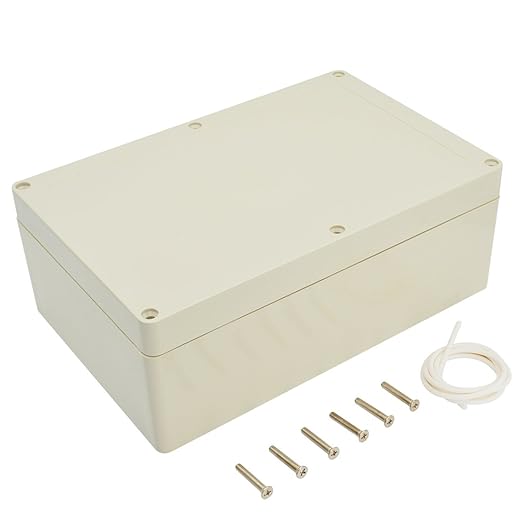 LeMotech Waterproof Dustproof IP65 ABS Plastic Junction Box Universal Electric Project Enclosure Pale Gray 9.0 x 5.9 x 3.4 inch (230 x 150 x 87 mm) by LeMotech
