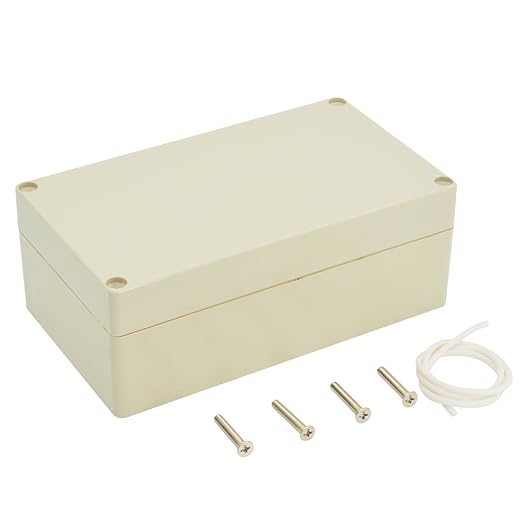 LeMotech Waterproof Dustproof IP65 ABS Plastic Junction Box Universal Electric Project Enclosure Pale Gray 6.2 x 3.54 x 2.3 inch (158 x 90 x 60 mm) by LeMotech