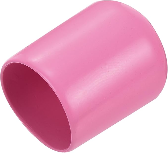 uxcell 20pcs Rubber End Caps 17mm ID Vinyl PVC Round Tube Bolt Cap Cover Screw Thread Protectors Pink by uxcell