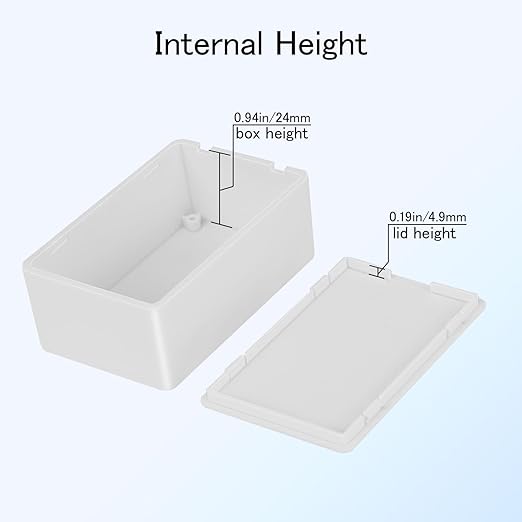 Project Box 8 Pieces Electrical Box Small Junction Box ABS Plastic Enclosure Power Electronic Case White 2.76" x 1.77" x 1.14"(70 x 45 x 29mm) - Image 5