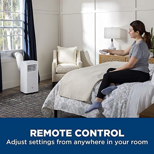 GE 9,000 BTU Portable Air Conditioner for Small Rooms up to 250 sq ft. (6,100 BTU SACC), 3-in-1 with Dehumidify, Fan and Auto Evaporation, Included Window Installation Kit - Image 5