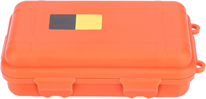 Water - Tight Storage Box | EDC Outdoor Survival Container for Electronics/Fishing Gear/Camping | Particle - Protected & Shock - Absorbing Dry Box with Silicone Gasket, 2 Sizes (Large by Unknown