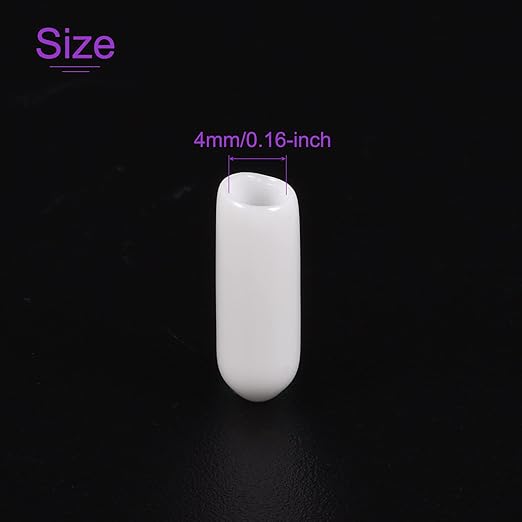 DMiotech 100 Pack 4mm ID White Screw Thread Protectors Rubber End Caps Bolt Covers for Screw Bolt Furniture Pipe - Image 4