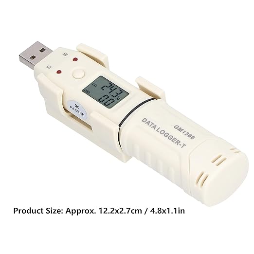 USB Temperature Data Logger Recorder, USB Temperature Humidity Data Logger, Digital Temperature and Humidity Recorder USB Smart LED Indoor Environment Humidity Logger - Image 4