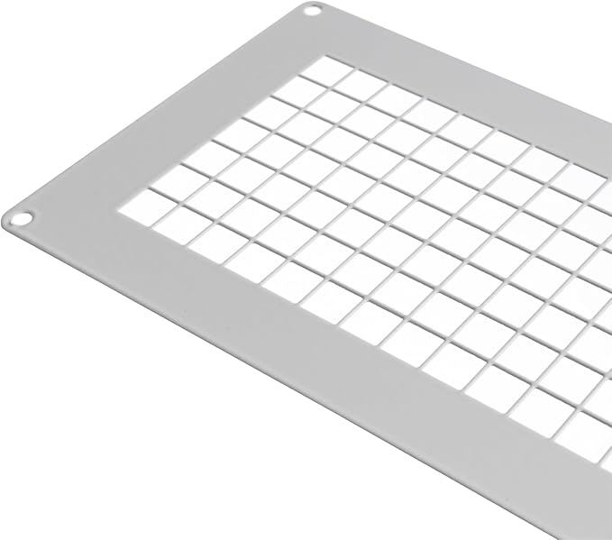 Repa Market 10" x 5" Inch White Galvanized Steel Rectangular Crawl Space Vent Grid - Inlet Outlet Ventilation Guard - Universal Metal Air Supply Exhaust Protection Mesh - Durable Duct Grille - Image 7