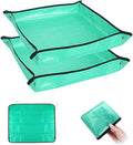 BIUWING 2PCS 39.4" x 39.4" Plant Repotting Mat Waterproof Transplanting Mat Indoor Succulent Potting Mat Portable Gardening Soil Changing and Watering mat Square and Foldable Garden mat by BIUWING