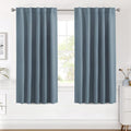 H.VERSAILTEX Blackout Curtains Thermal Insulated Window Treatment Panels Room Darkening Blackout Drapes for Living Room Back Tab/Rod Pocket Bedroom Draperies (2 Panels, Stone Blue, 42 x 63 Inch) by HVERSAILTEX