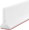Bathtub Splash Guard, 79 Inch Soft Silicone Collapsible Shower Water Guard, Double-Sided Tape for Dry and Wet Separation, 360° Twist Recovery Shower Splash Guard for Toilet, Washing Machine, Sink by DF+DUALFERV