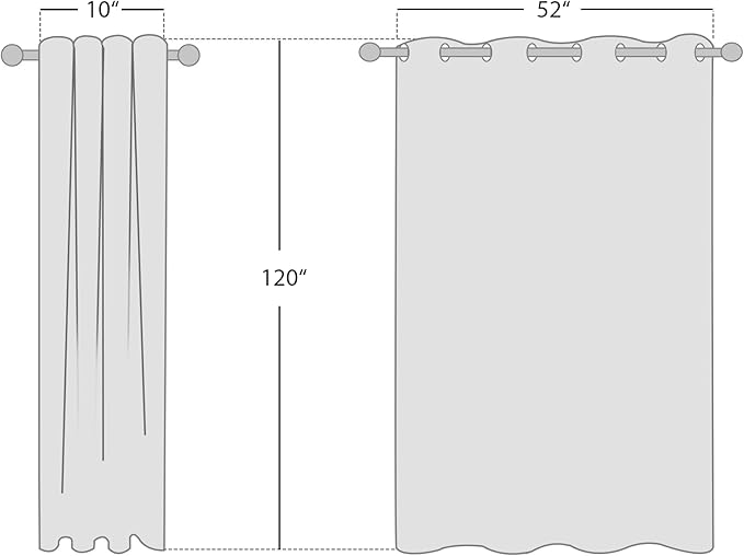 NICETOWN White Room Darkening Curtain 120 inches Long for Living Room - Grommet Solid Thermal Insulated Grommet Light Blocking Window Treatment for Bedroom (1 Panel, W52 x L120) - Image 8