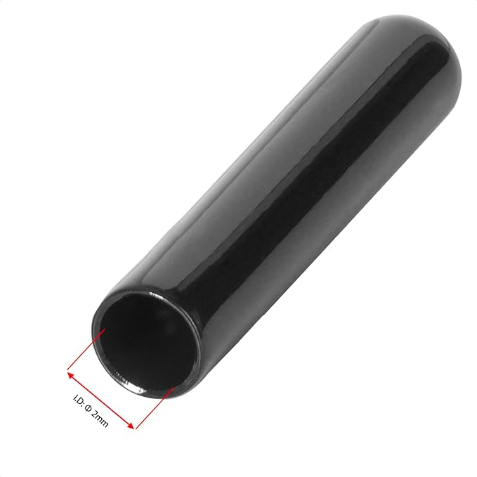 20 PCS Black Round Vinyl Rubber End Caps Kits, Flexible Screw Thread Protectors Safety Cover for Metal Tubing Rod Bolt, 2mm (2/25 inch) - Image 2
