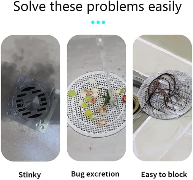 Silicone Tub Stopper Floor Drain Cover,2 Pieces Sewer Anti-Odor Mat Deodorizing Drain Plugs for Kitchen,Bathroom and Laundry(5x5 inch) Grey - Image 3