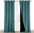 NICETOWN Full Shading Curtains 90" Long 2 Panels Set for Windows, Sea Teal, Pack of 2, 52" W, Super Heavy-Duty Black Lined Blackout Curtains for Bedroom, Privacy Assured Window Treatment by NICETOWN