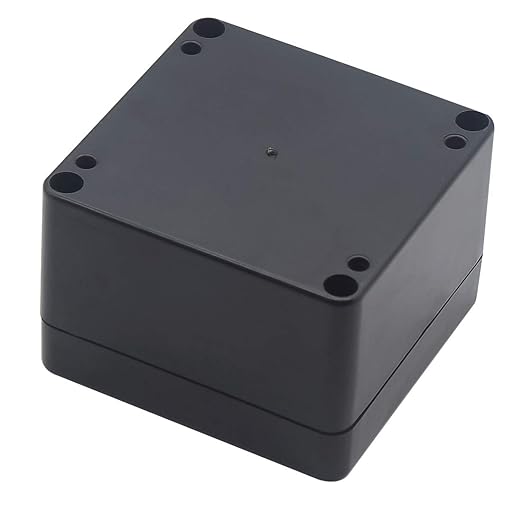 Junction Box, Zulkit Project Box IP65 Waterproof Outdoor Box ABS Plastic Electrical Boxes Electronic Enclosure Black 3.27 x 3.19 x 2.20 inch (83 x 81 x 56mm)(Pack of 2) - Image 3