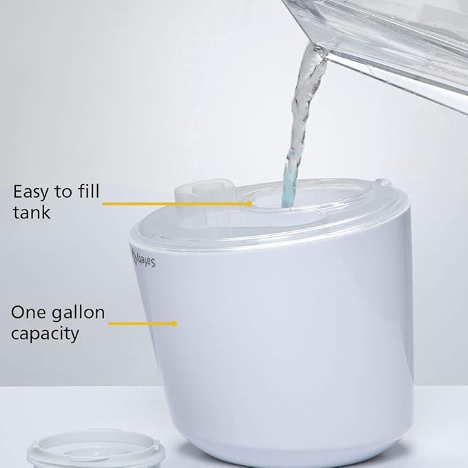 Safety 1st Stay Clean Humidifier, Ultrasonic Mist, One Gallon Easy to Fill Tank, LED Light, and Filter Free - Image 4