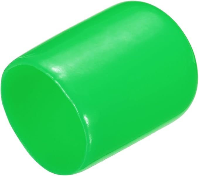 uxcell 20pcs Rubber End Caps 15mm ID Vinyl PVC Round Tube Bolt Cap Cover Screw Thread Protectors Green by uxcell