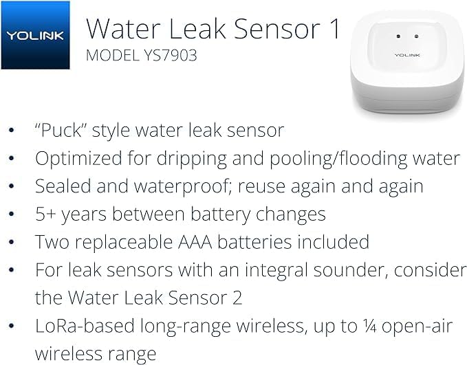 YoLink Smart Home Kit: 4G LTE Cellular Hub & Water Sensor 4-Pack, No Internet Required with a Subscription, SMS, Email & Push Notifications, LoRa Up to 1/4 Mile Range, Alexa, IFTTT, Home Assistant - Image 3